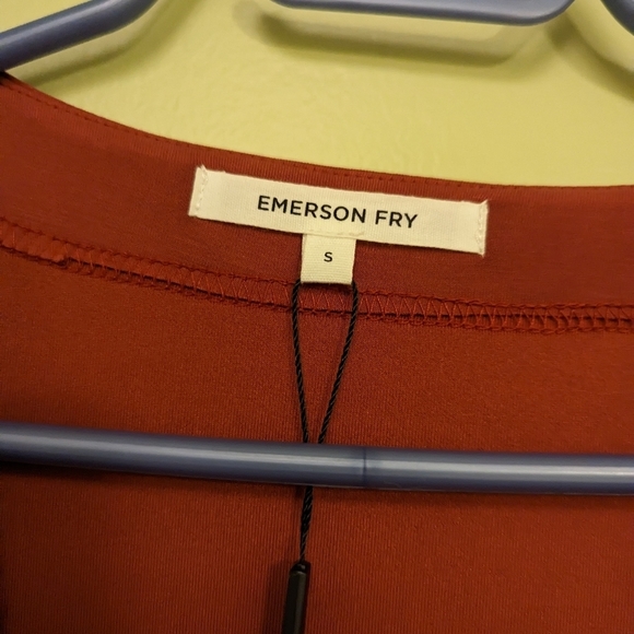 𝅺NWT Emerson Fry V neck long Button Up Maxi dress in rust / spice - Picture 12 of 13